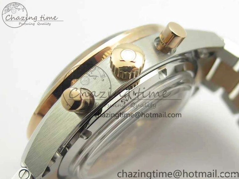 0106 Thermal Speedmaster ’57 Co-Axial SS RG OMF 1:1 Best Edition White Dial On SS RG Bracelet A9300 (Free Leather Strap) 8074